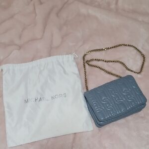 Like New Zara Limited Edition Golden Chain Quilted Pattern Crossbody Bag Purse